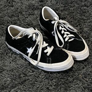 Black Suede Star Converse Size 7.5
